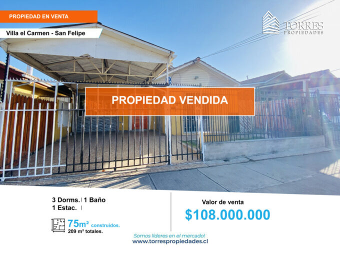 PROPIEDAD VENDIDA –  NO DISPONIBLE      Propiedad individual en Villa El Carmen, San Felipe. 